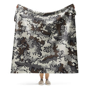 Alaska Chocolate Chip Tundra CAMO Sherpa Blanket - 60″×80″