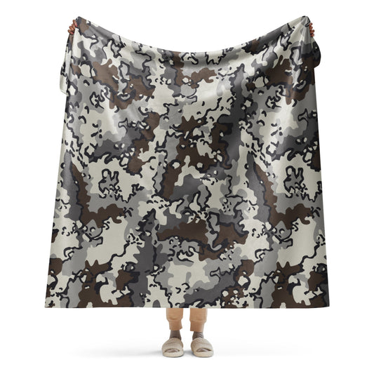 Alaska Chocolate Chip Tundra CAMO Sherpa blanket - 60″×80″ - Blanket