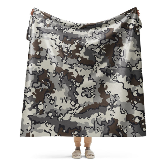 Alaska Chocolate Chip Tundra CAMO Sherpa blanket - 60″×80″ - Blankets
