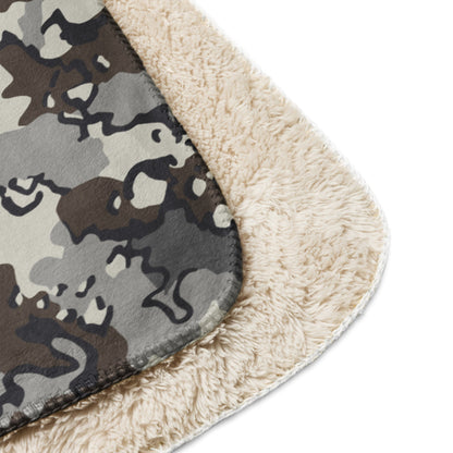 Alaska Chocolate Chip Tundra CAMO Sherpa blanket - Blanket