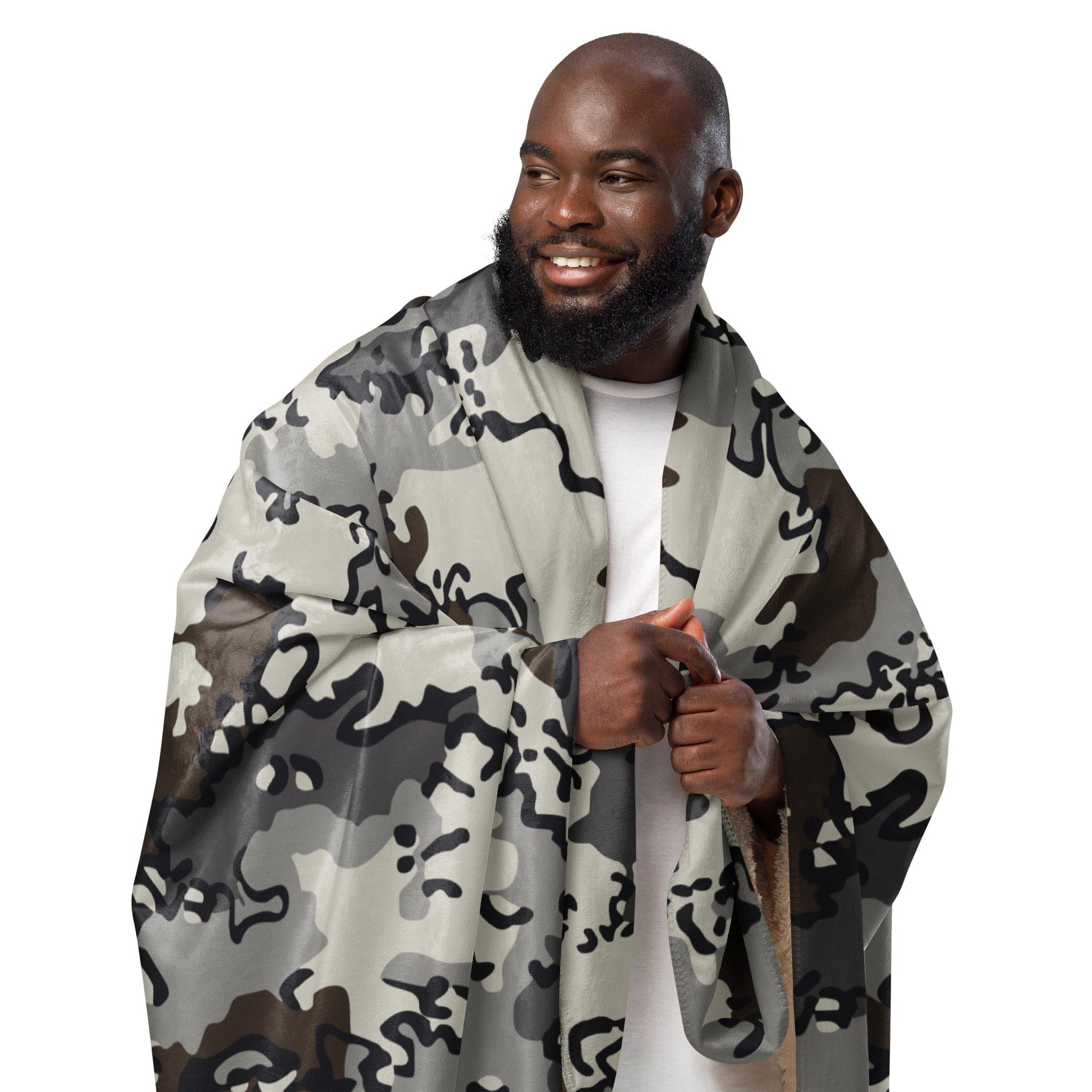 Alaska Chocolate Chip Tundra CAMO Sherpa blanket - Blankets