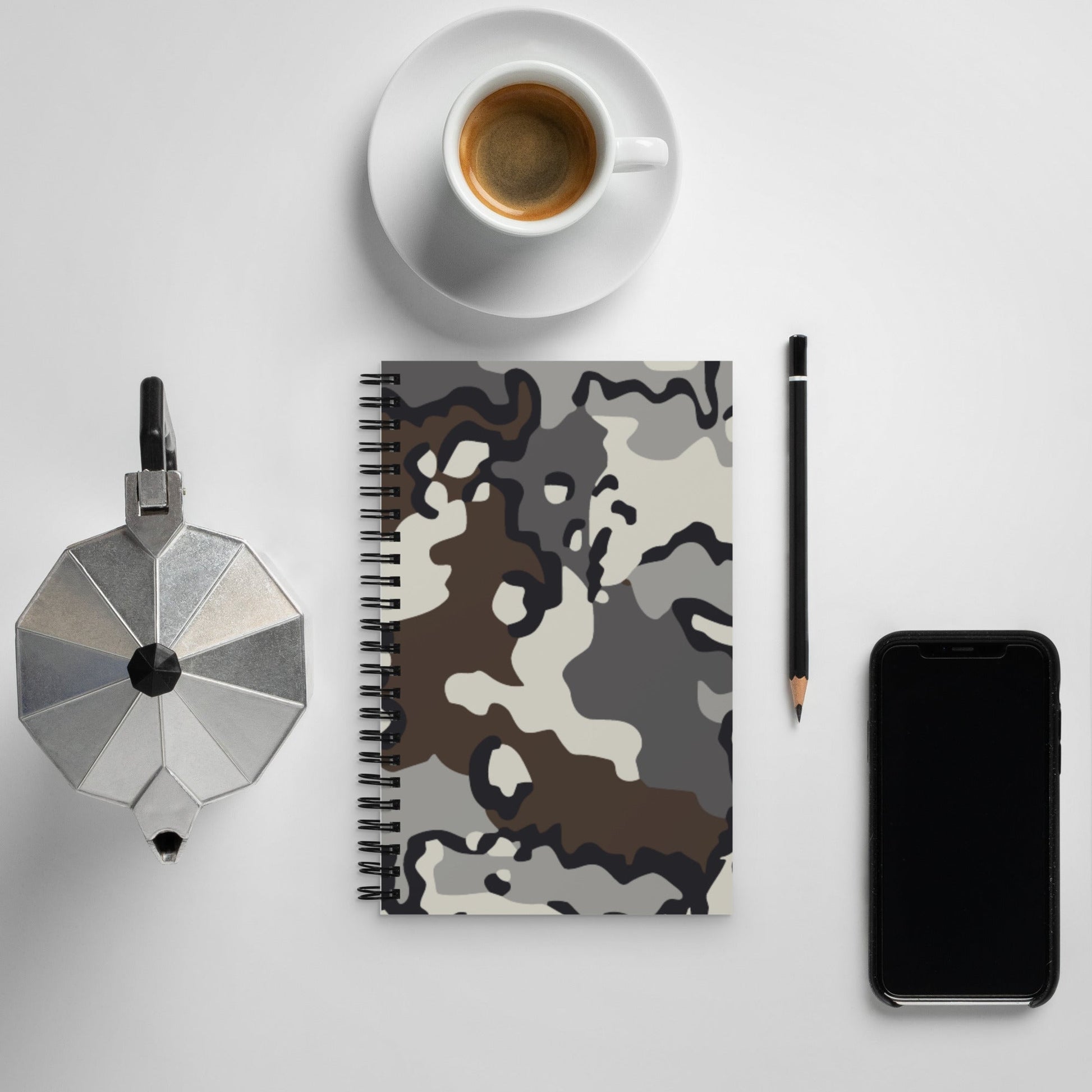 Alaska Chocolate Chip Tundra CAMO Spiral Notebook