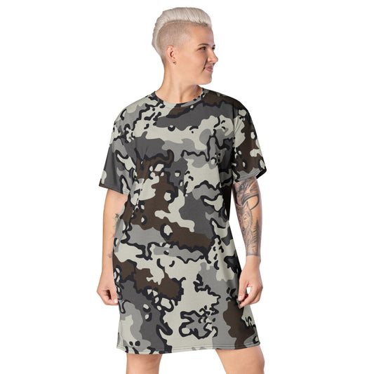 Alaska Chocolate Chip Tundra CAMO T-shirt dress - 2XS - Womens T-Shirt Dresses