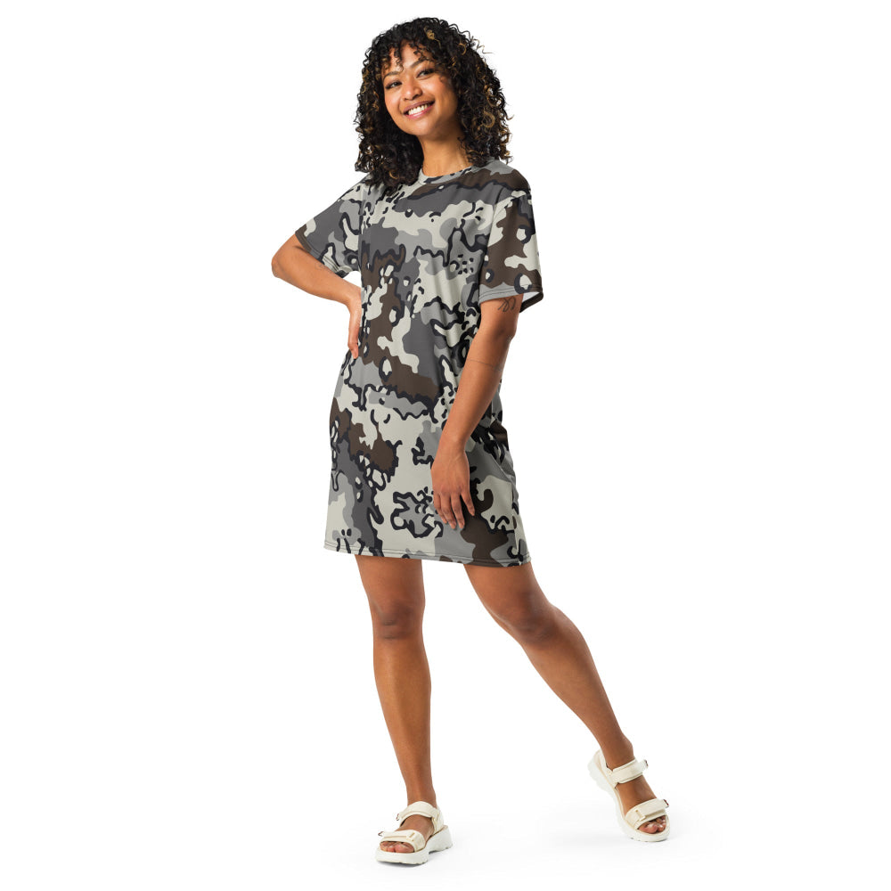 Alaska Chocolate Chip Tundra CAMO T-shirt dress - Womens T-Shirt Dress