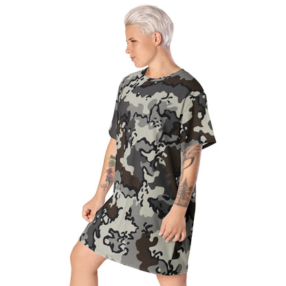 Alaska Chocolate Chip Tundra CAMO T-shirt dress - Womens T-Shirt Dresses