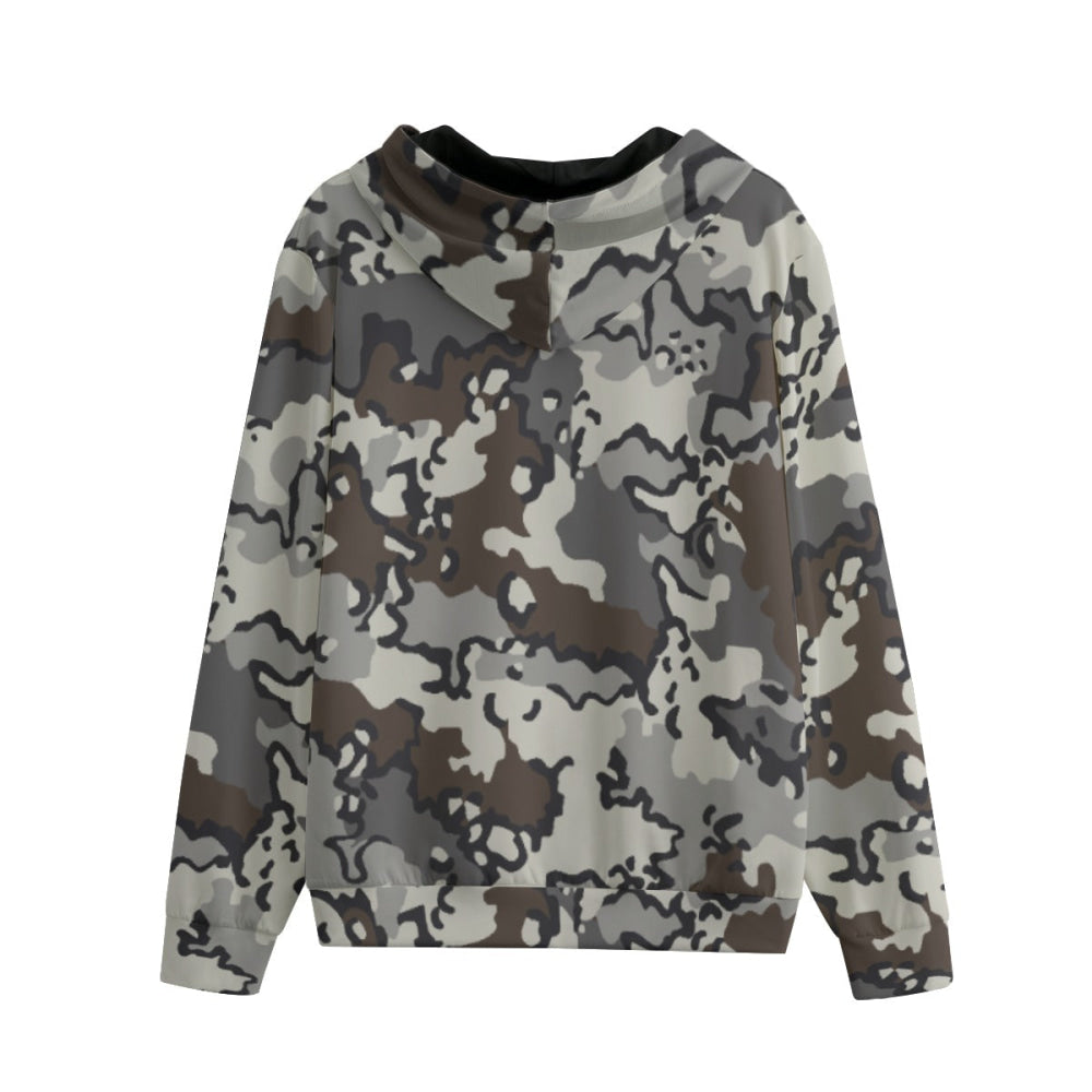 Alaska Chocolate Chip Tundra CAMO Unisex 100% Cotton Zip Hoodie