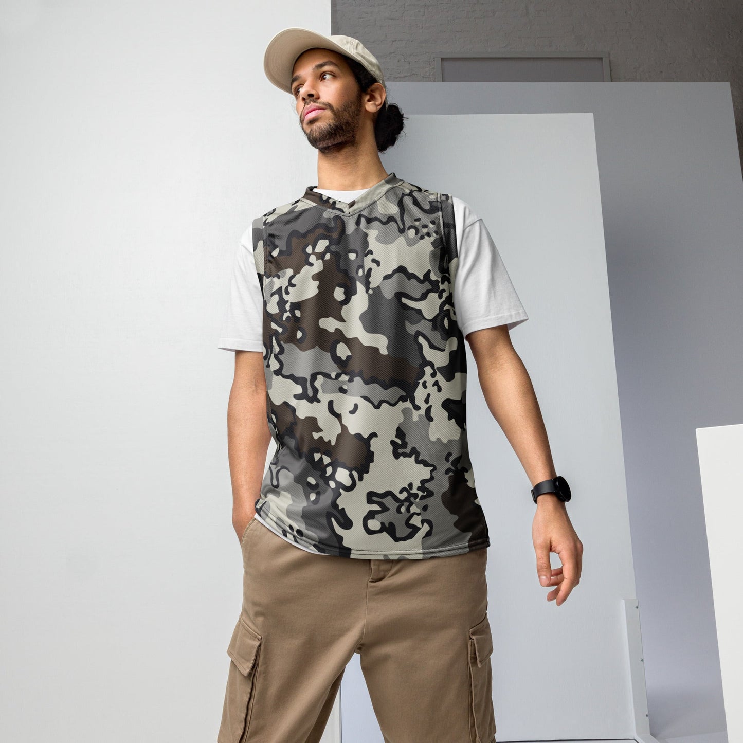 Alaska Chocolate Chip Tundra CAMO unisex basketball jersey - 2XS - Basketball Jerseys