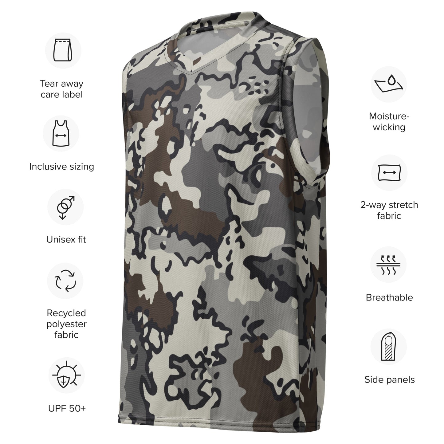 Alaska Chocolate Chip Tundra CAMO unisex basketball jersey - Basketball Jerseys