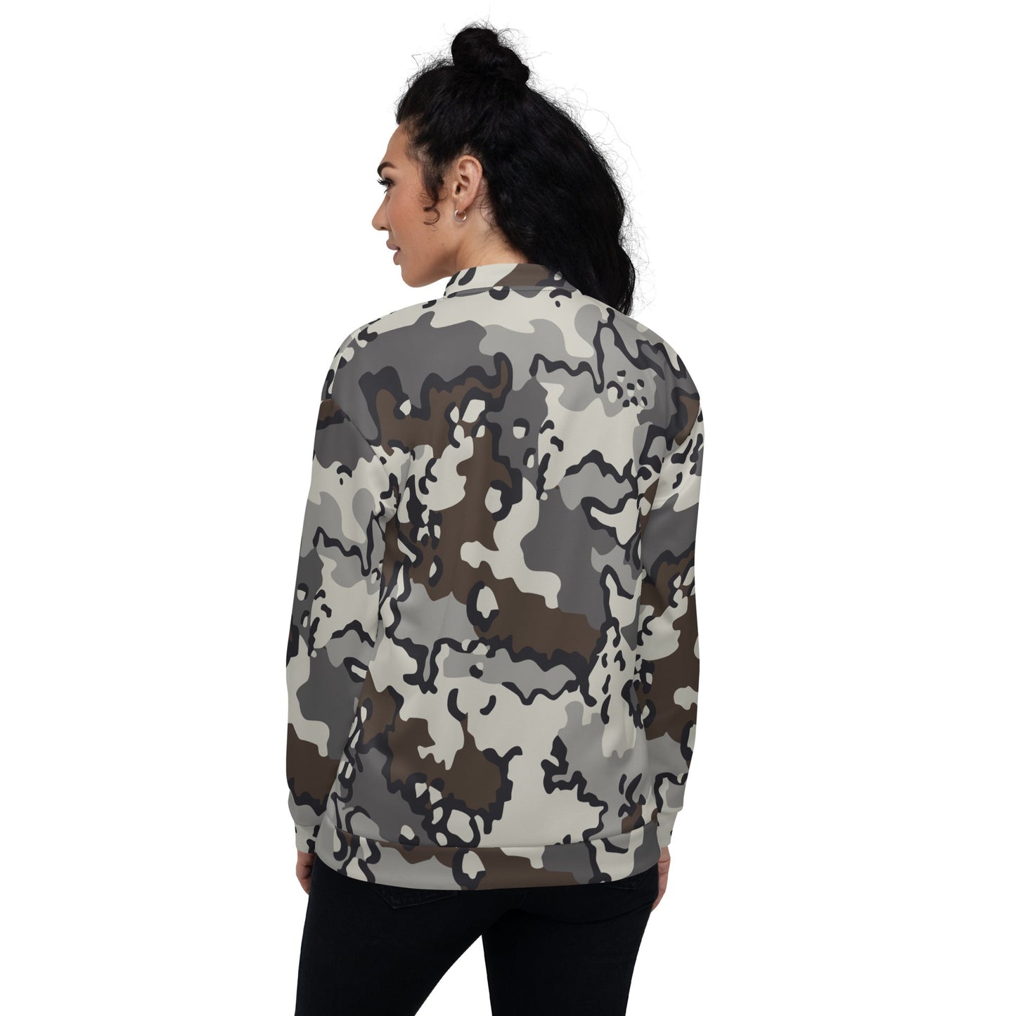 Alaska Chocolate Chip Tundra CAMO Unisex Bomber Jacket - Jackets