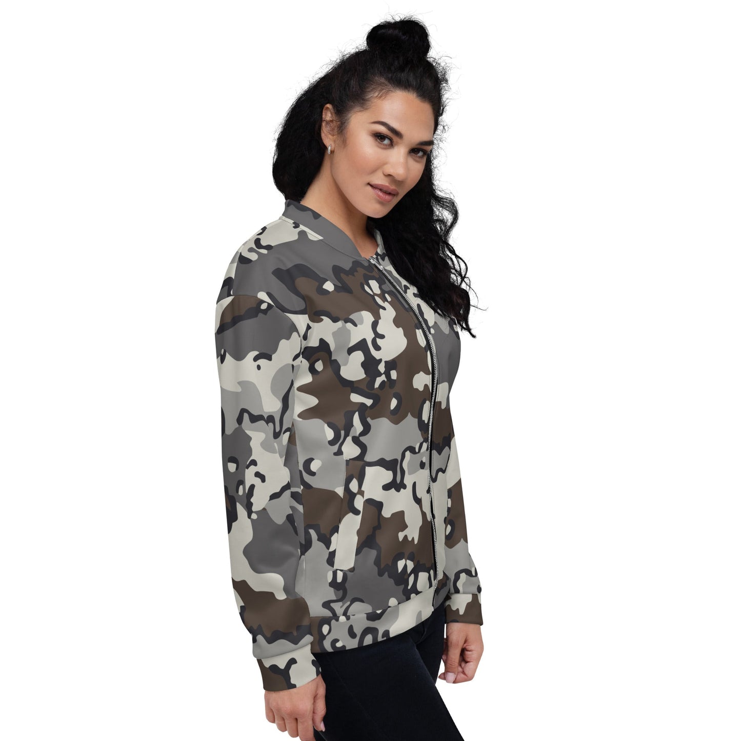 Alaska Chocolate Chip Tundra CAMO Unisex Bomber Jacket - Jackets
