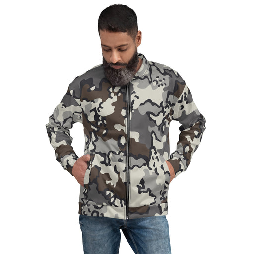 Alaska Chocolate Chip Tundra CAMO Unisex Bomber Jacket - XS