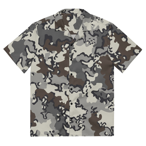 Alaska Chocolate Chip Tundra CAMO Unisex Short-Sleeve Button Shirt - 2XS - Button-Up