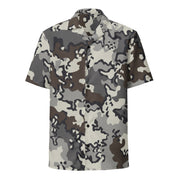 Alaska Chocolate Chip Tundra CAMO Unisex Short-Sleeve Button Shirt - Button-Up