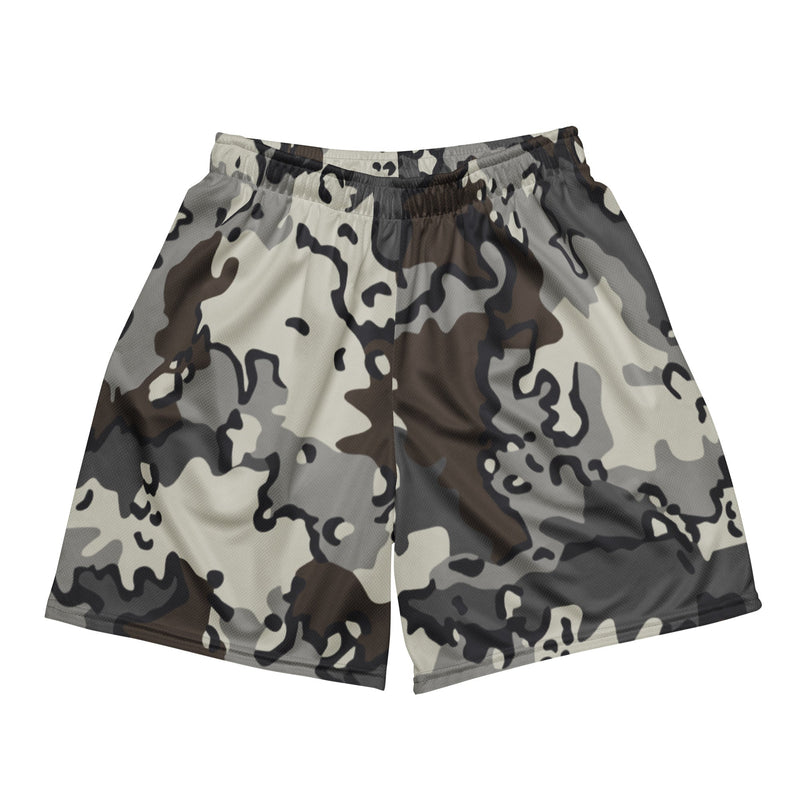 Alaska Chocolate Chip Tundra CAMO Unisex Mesh Shorts - 2XS