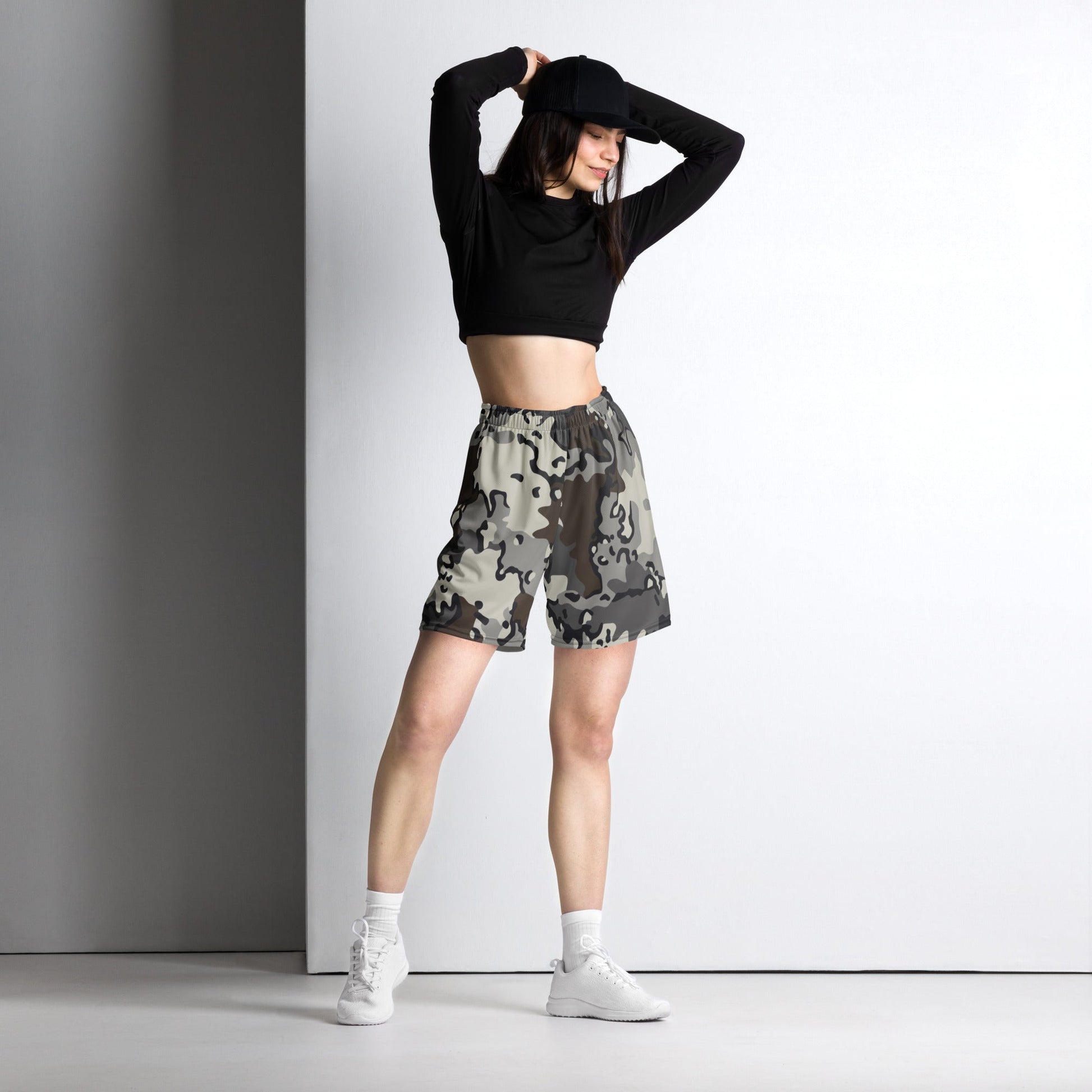 Alaska Chocolate Chip Tundra CAMO Unisex mesh shorts - Mesh Shorts