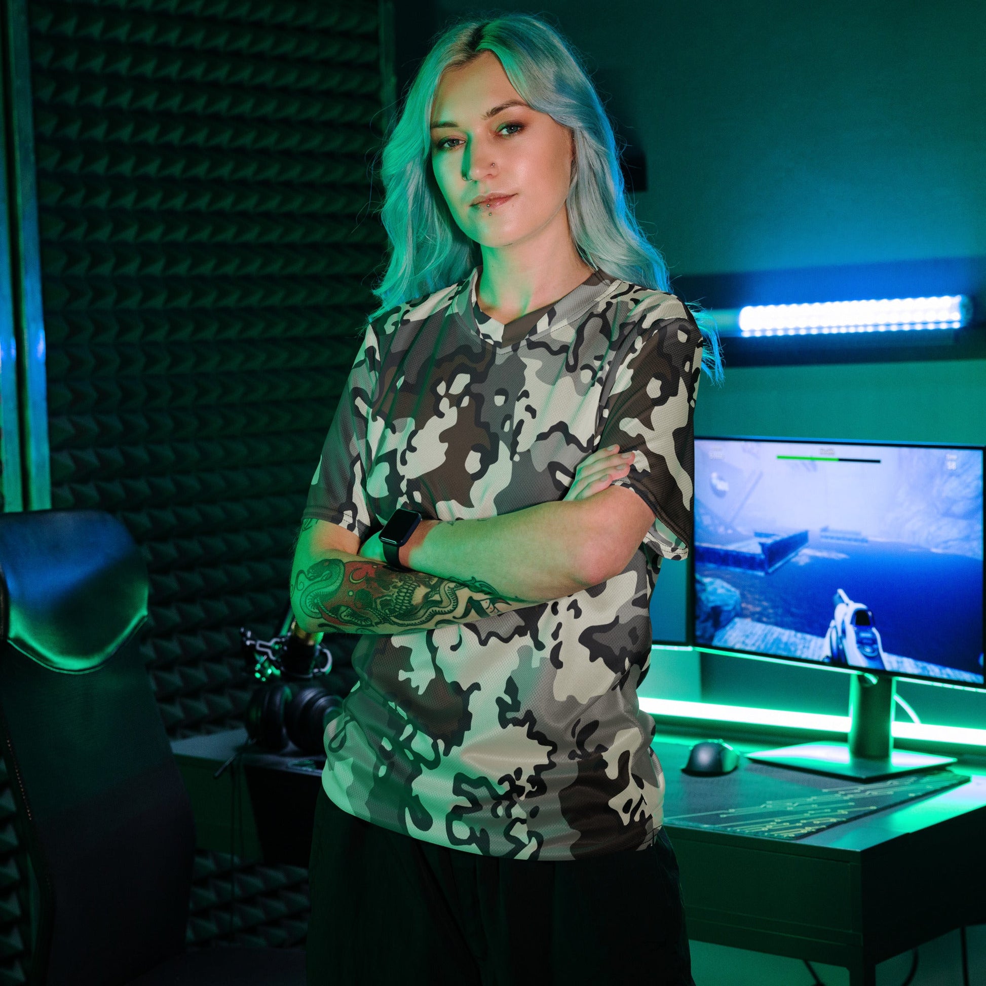 Alaska Chocolate Chip Tundra CAMO unisex sports jersey - Sports Jerseys