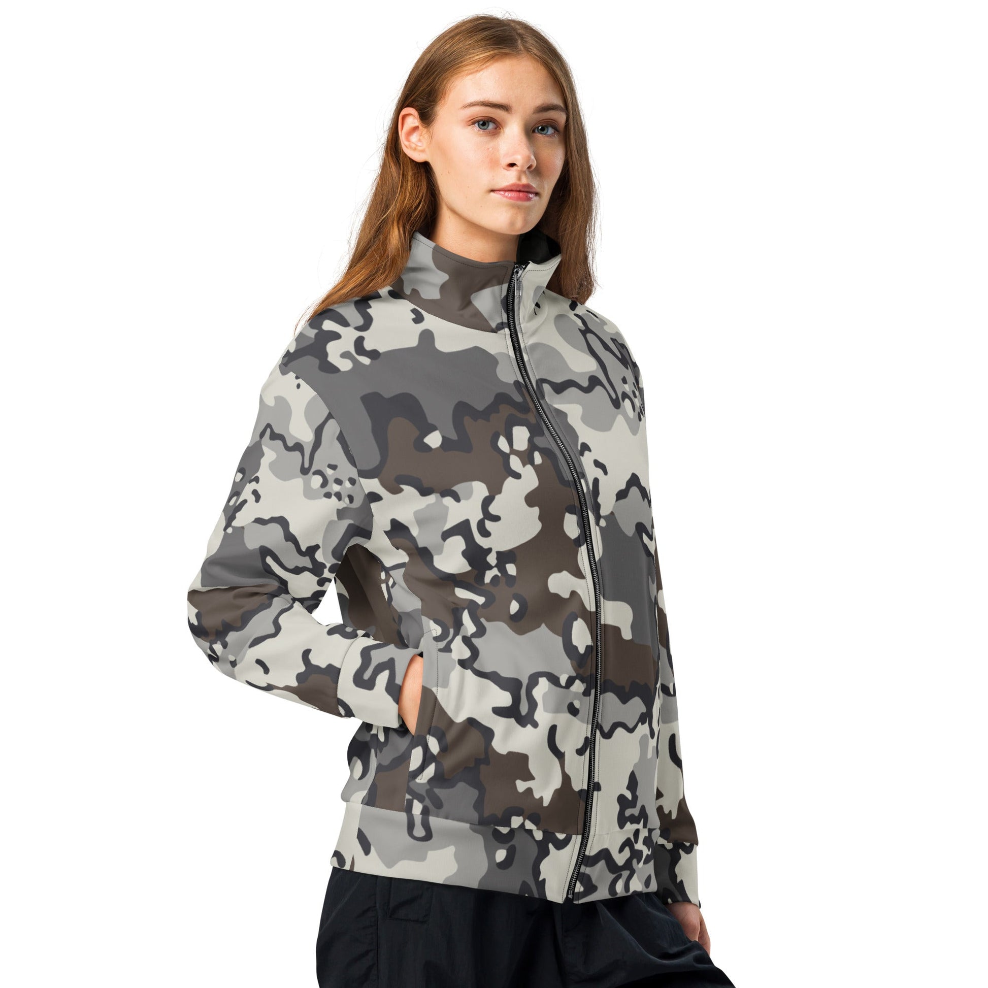 Alaska Chocolate Chip Tundra CAMO Unisex track jacket - Track Jackets