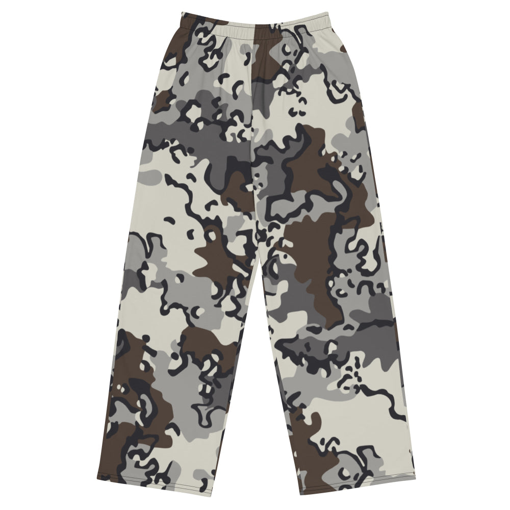 Alaska Chocolate Chip Tundra CAMO unisex wide-leg pants - 2XS - Unisex Wide-Leg Pants