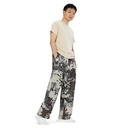 Alaska Chocolate Chip Tundra CAMO unisex wide-leg pants - Unisex Wide-Leg Pants