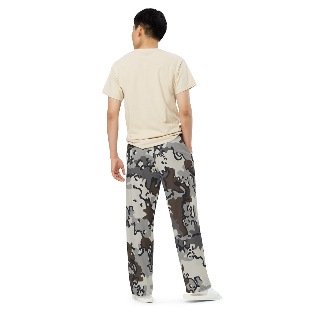 Alaska Chocolate Chip Tundra CAMO unisex wide-leg pants - Unisex Wide-Leg Pants