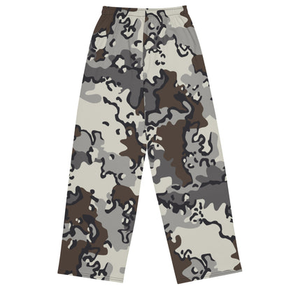 Alaska Chocolate Chip Tundra CAMO unisex wide-leg pants - Unisex Wide-Leg Pants