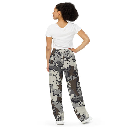 Alaska Chocolate Chip Tundra CAMO unisex wide-leg pants - Unisex Wide-Leg Pants