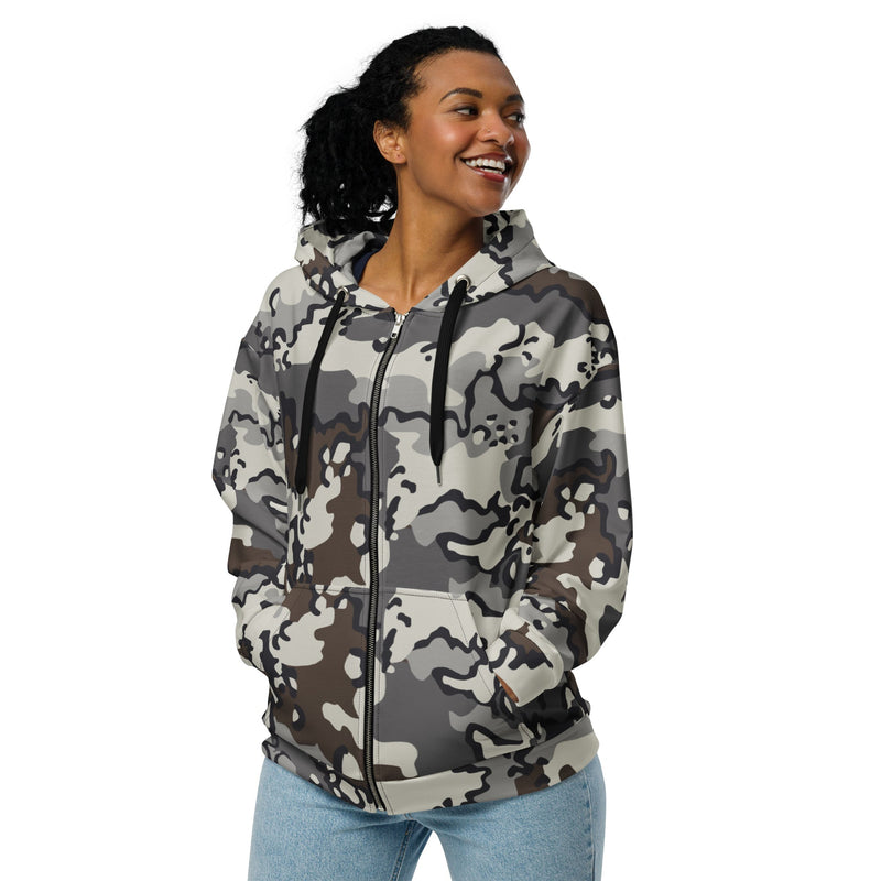 Alaska Chocolate Chip Tundra CAMO Unisex Zip Hoodie