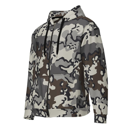 Alaska Chocolate Chip Tundra CAMO Unisex zip hoodie - 2XS - Zip Hoodie