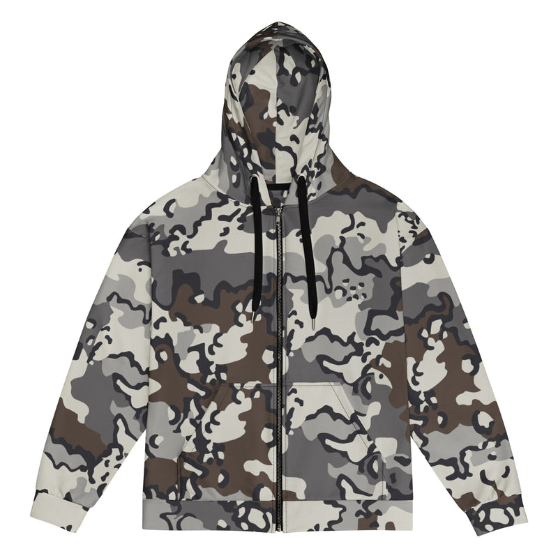 Alaska Chocolate Chip Tundra CAMO Unisex Zip Hoodie - 2XS