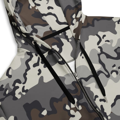 Alaska Chocolate Chip Tundra CAMO Unisex zip hoodie