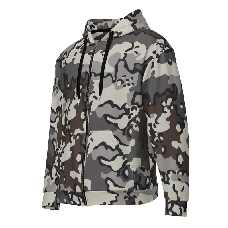 Alaska Chocolate Chip Tundra CAMO Unisex Zip Hoodie