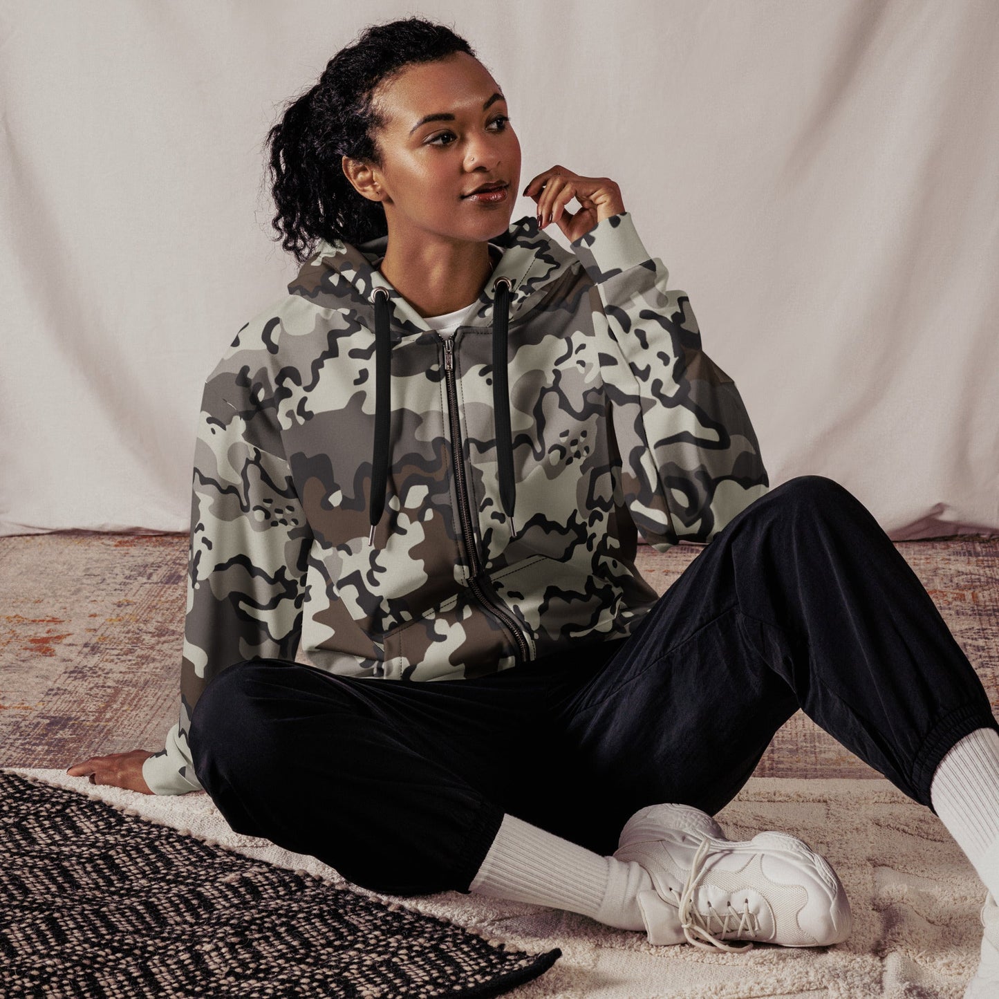 Alaska Chocolate Chip Tundra CAMO Unisex zip hoodie - Zip Hoodies