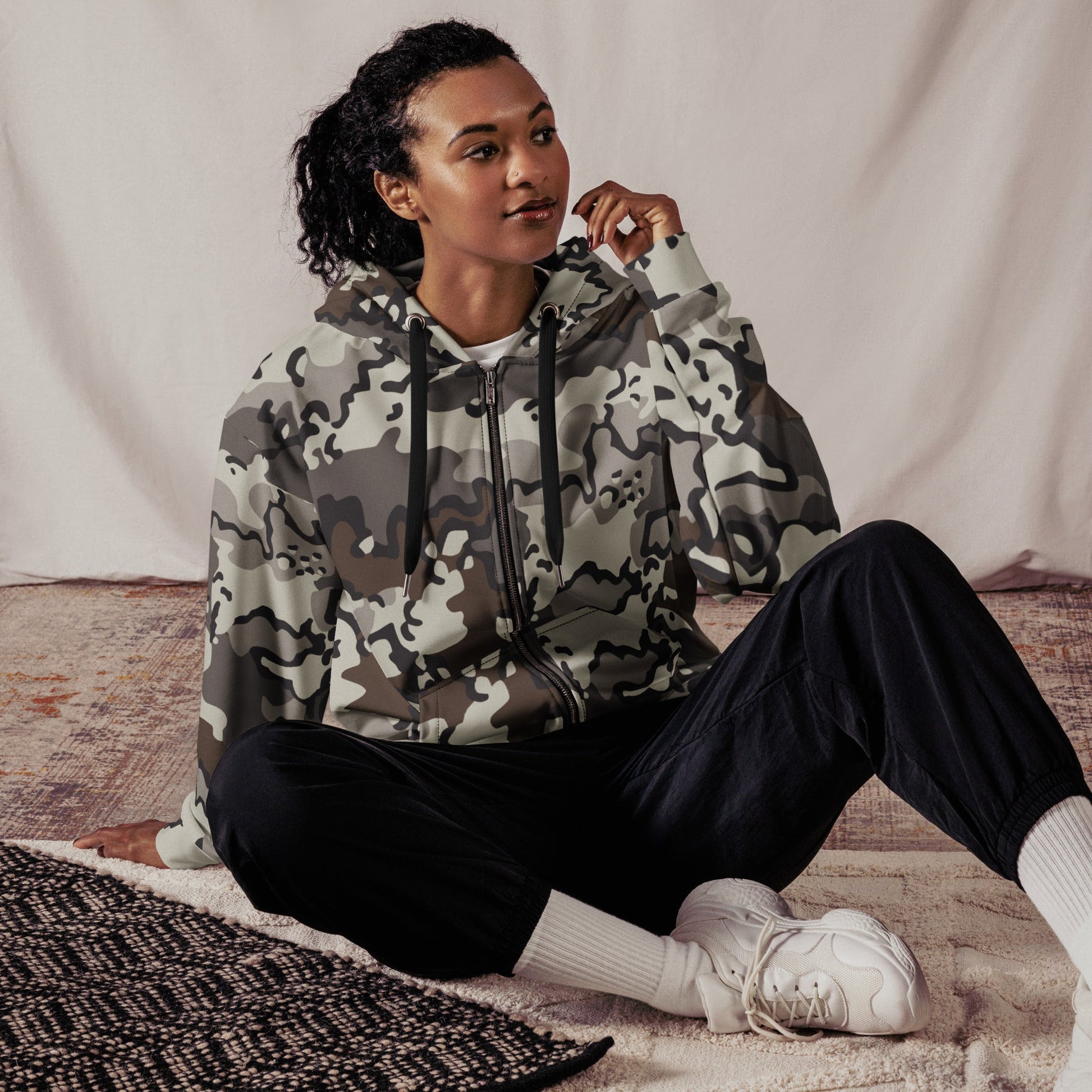 Alaska Chocolate Chip Tundra CAMO Unisex zip hoodie - Zip Hoodies