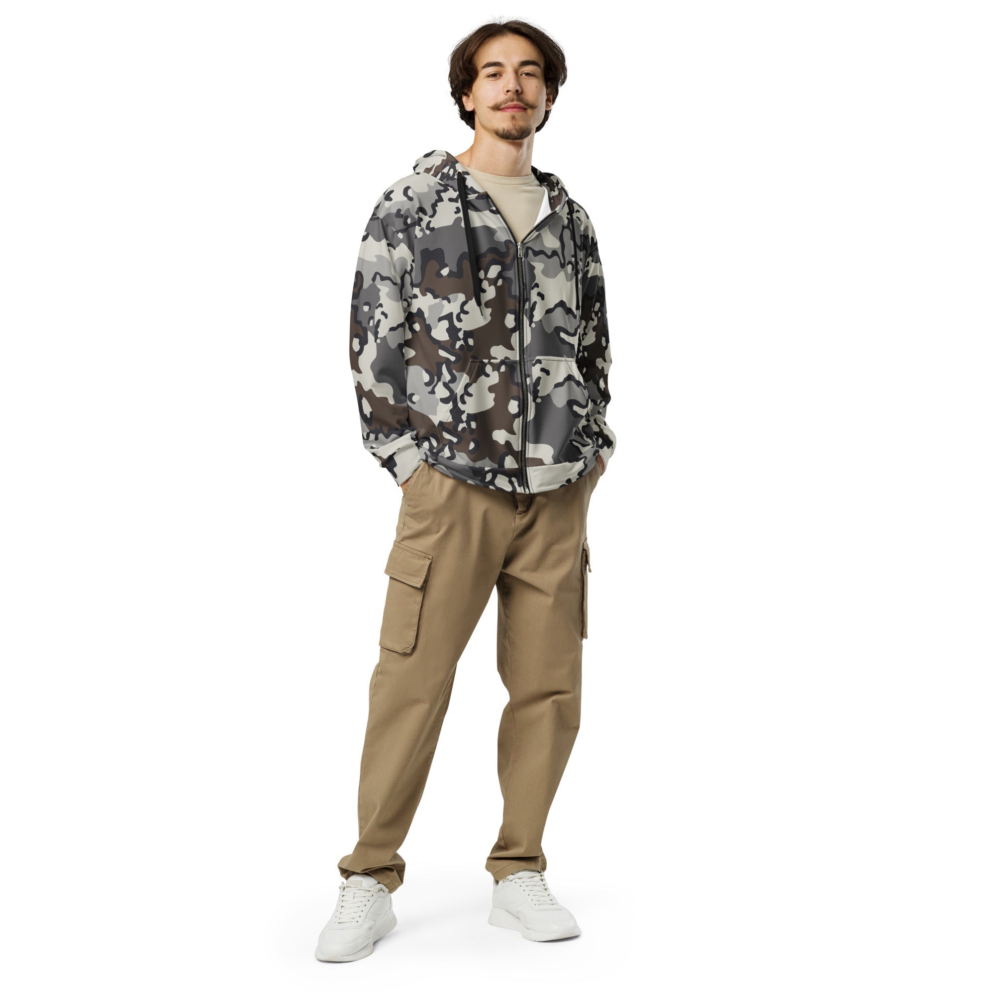 CAMO HQ - Alaska Chocolate Chip Tundra CAMO Unisex Zip Hoodie