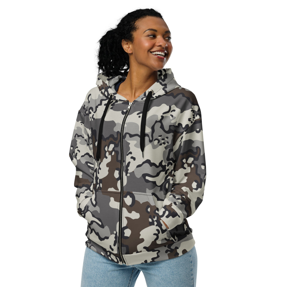 Alaska Chocolate Chip Tundra CAMO Unisex zip hoodie - Zip Hoodie