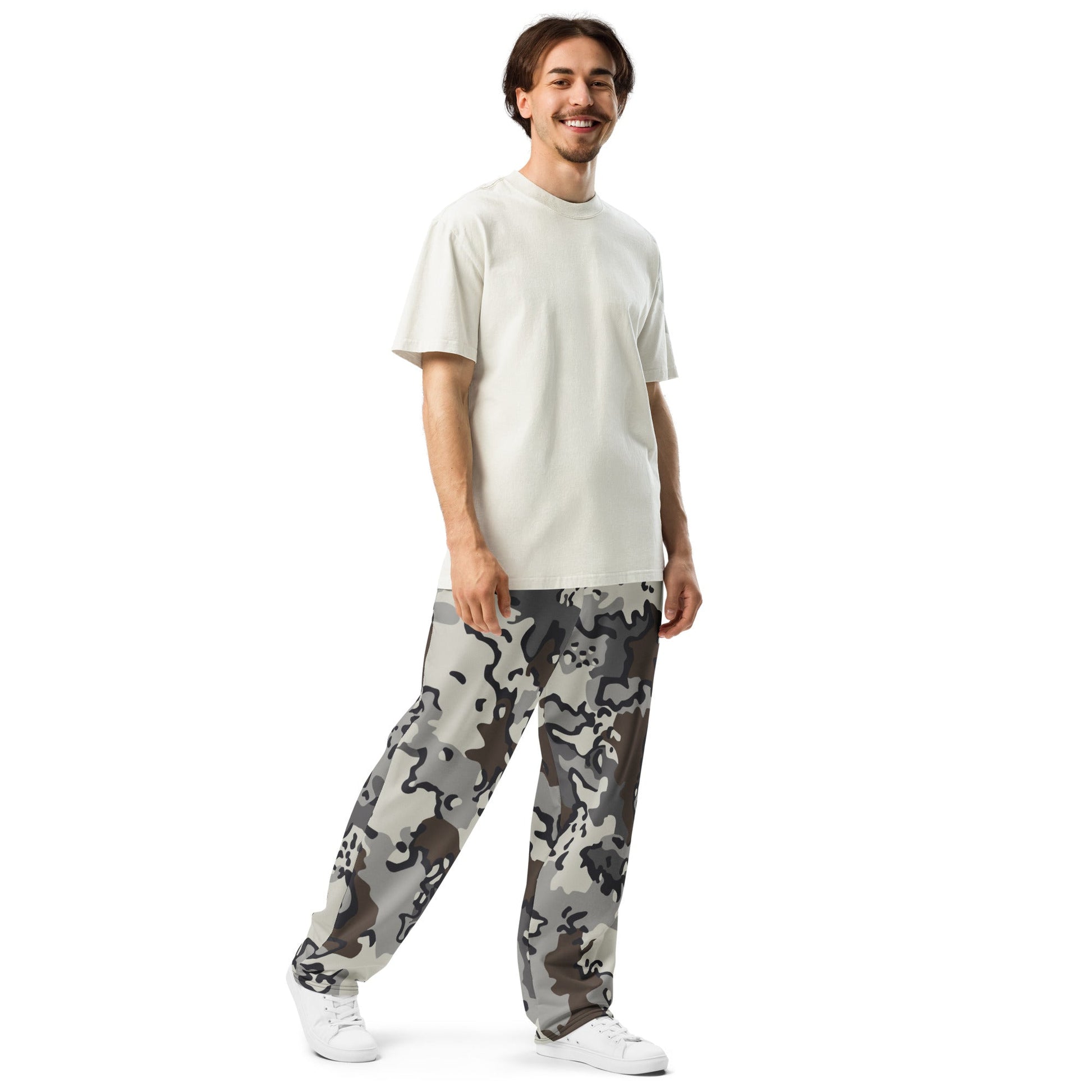 Alaska Chocolate Chip Tundra CAMO Wide-leg joggers - Joggers