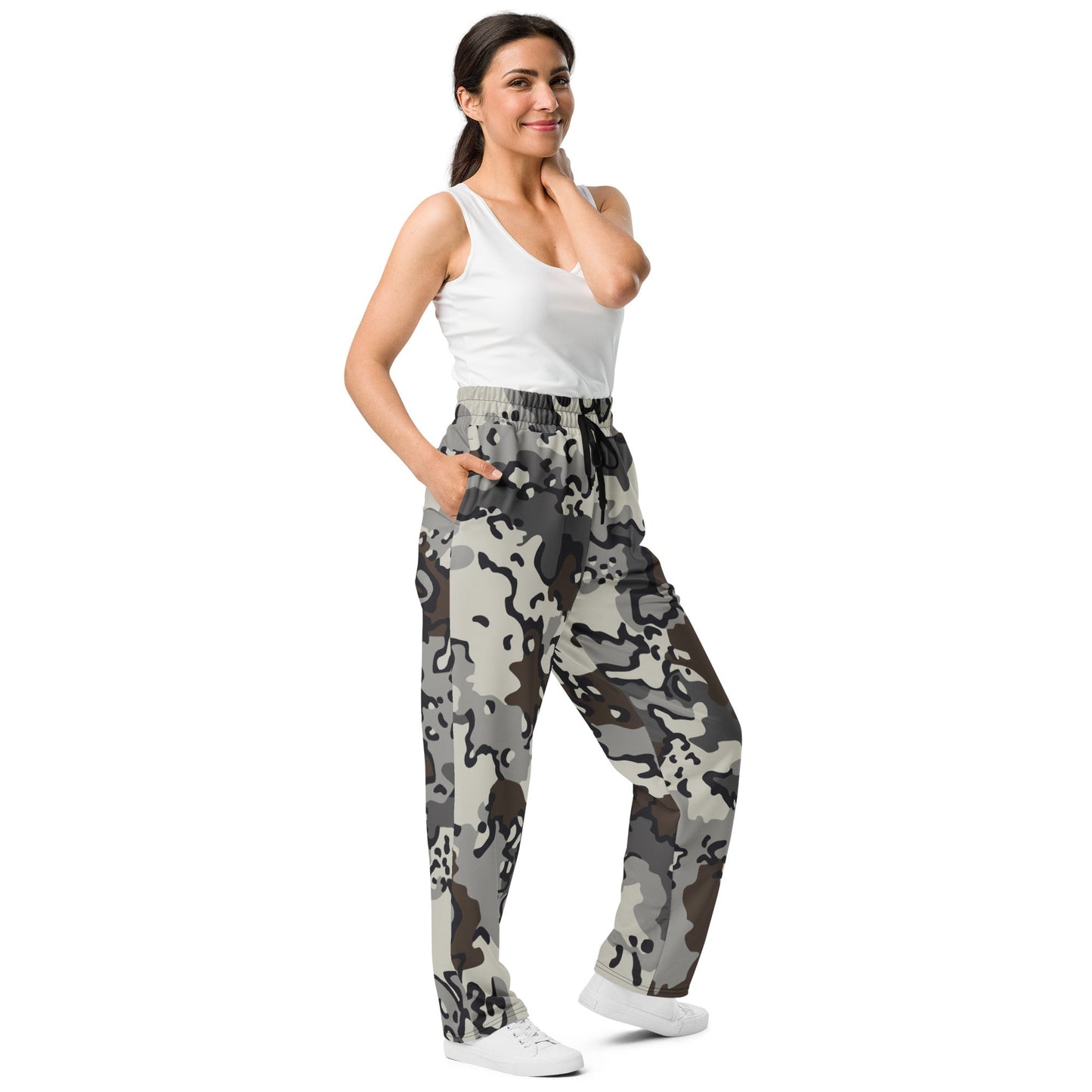Alaska Chocolate Chip Tundra CAMO Wide-leg joggers - Joggers