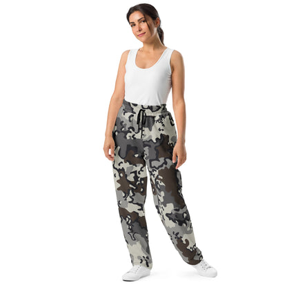 Alaska Chocolate Chip Tundra CAMO Wide-leg joggers - Joggers
