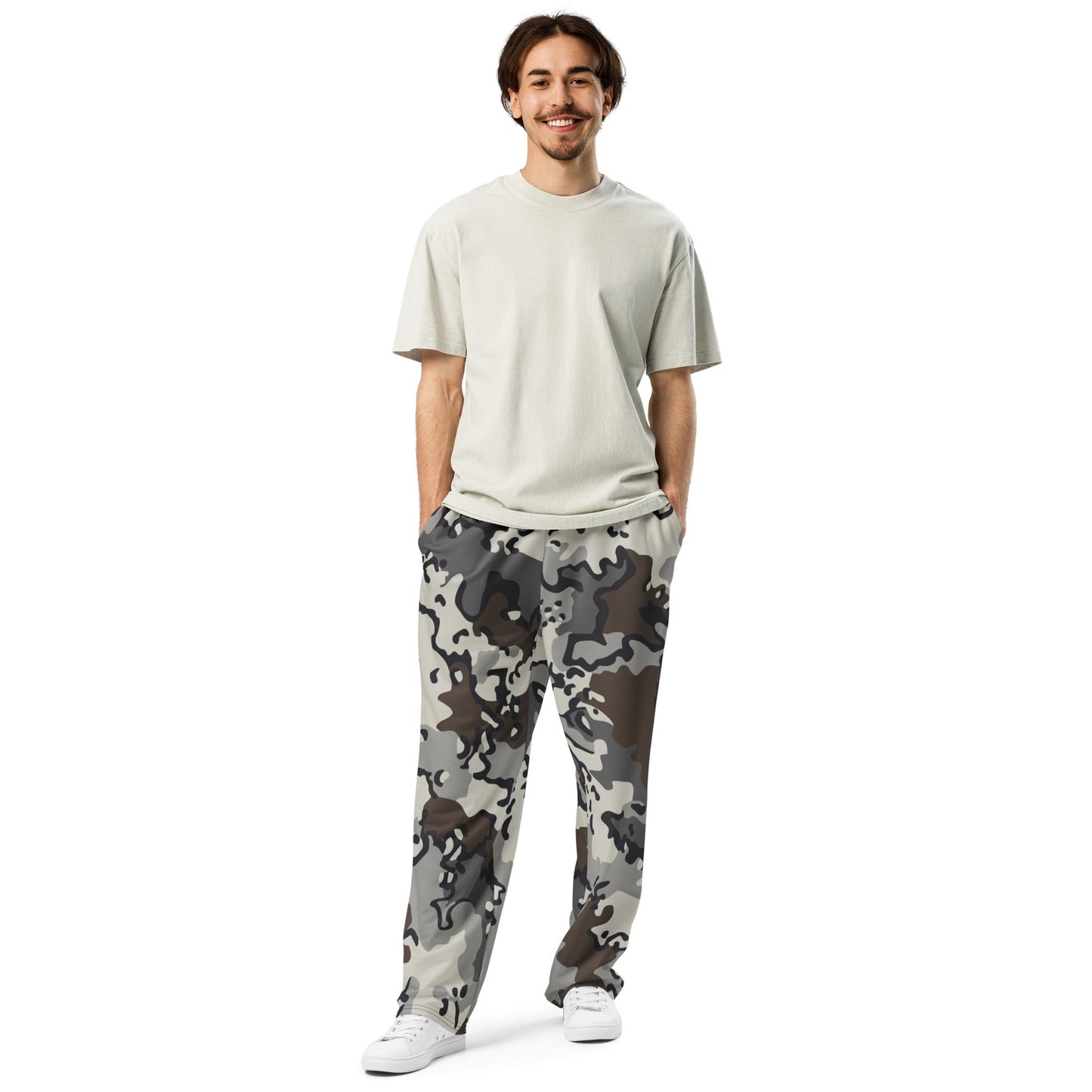 Alaska Chocolate Chip Tundra CAMO Wide-leg joggers - Joggers