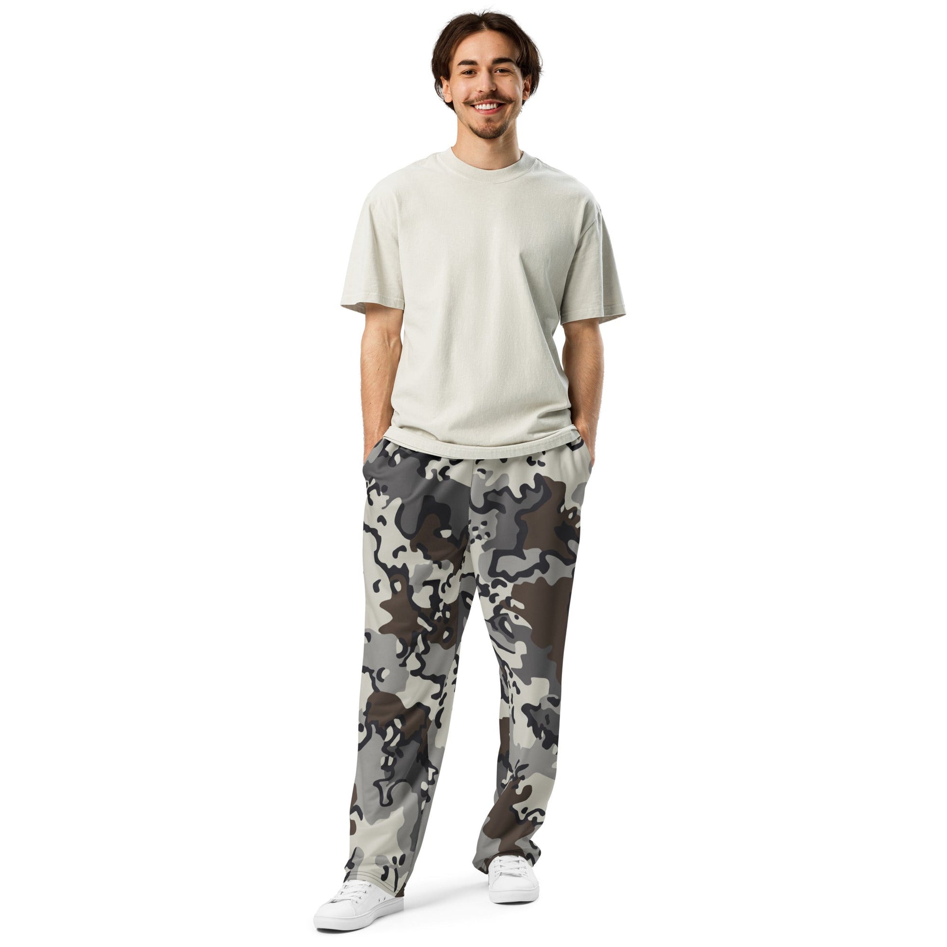 Alaska Chocolate Chip Tundra CAMO Wide-leg joggers - Joggers