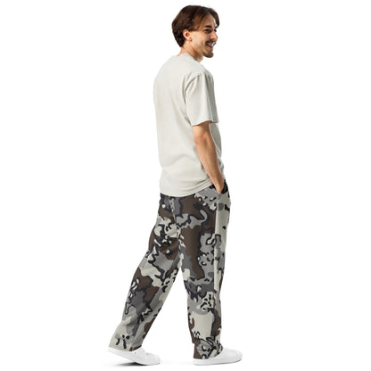 Alaska Chocolate Chip Tundra CAMO Wide-leg joggers - Joggers