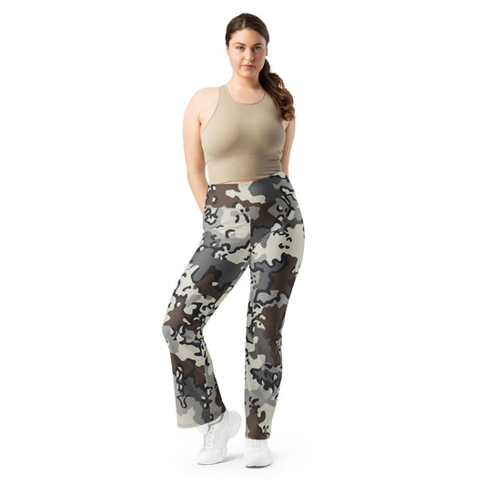 Alaska Chocolate Chip Tundra CAMO Womens Flare Leggings