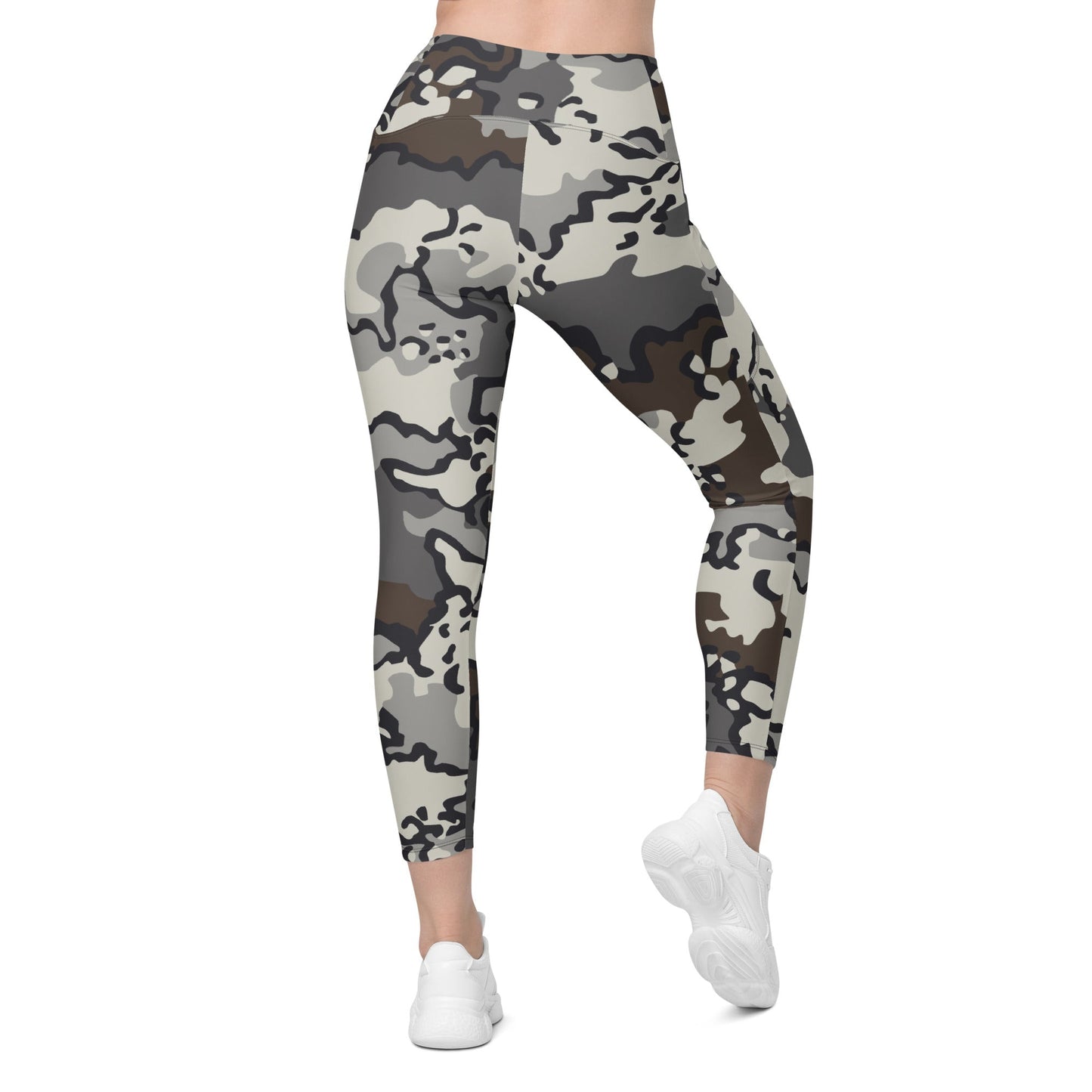 Alaska Chocolate Chip Tundra CAMO Womens Leggings with Pockets