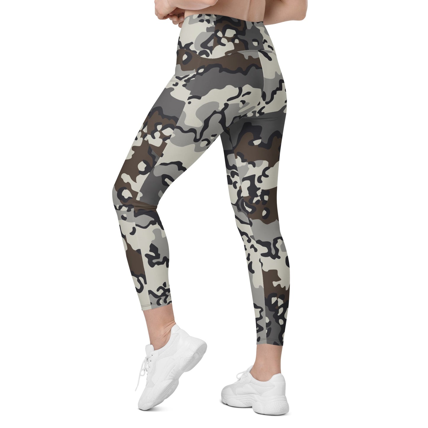 Alaska Chocolate Chip Tundra CAMO Womens Leggings with Pockets
