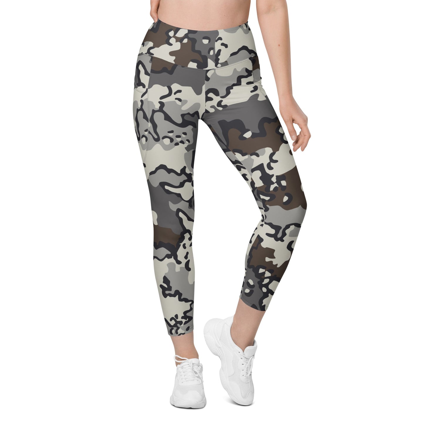 Alaska Chocolate Chip Tundra CAMO Womens Leggings with Pockets