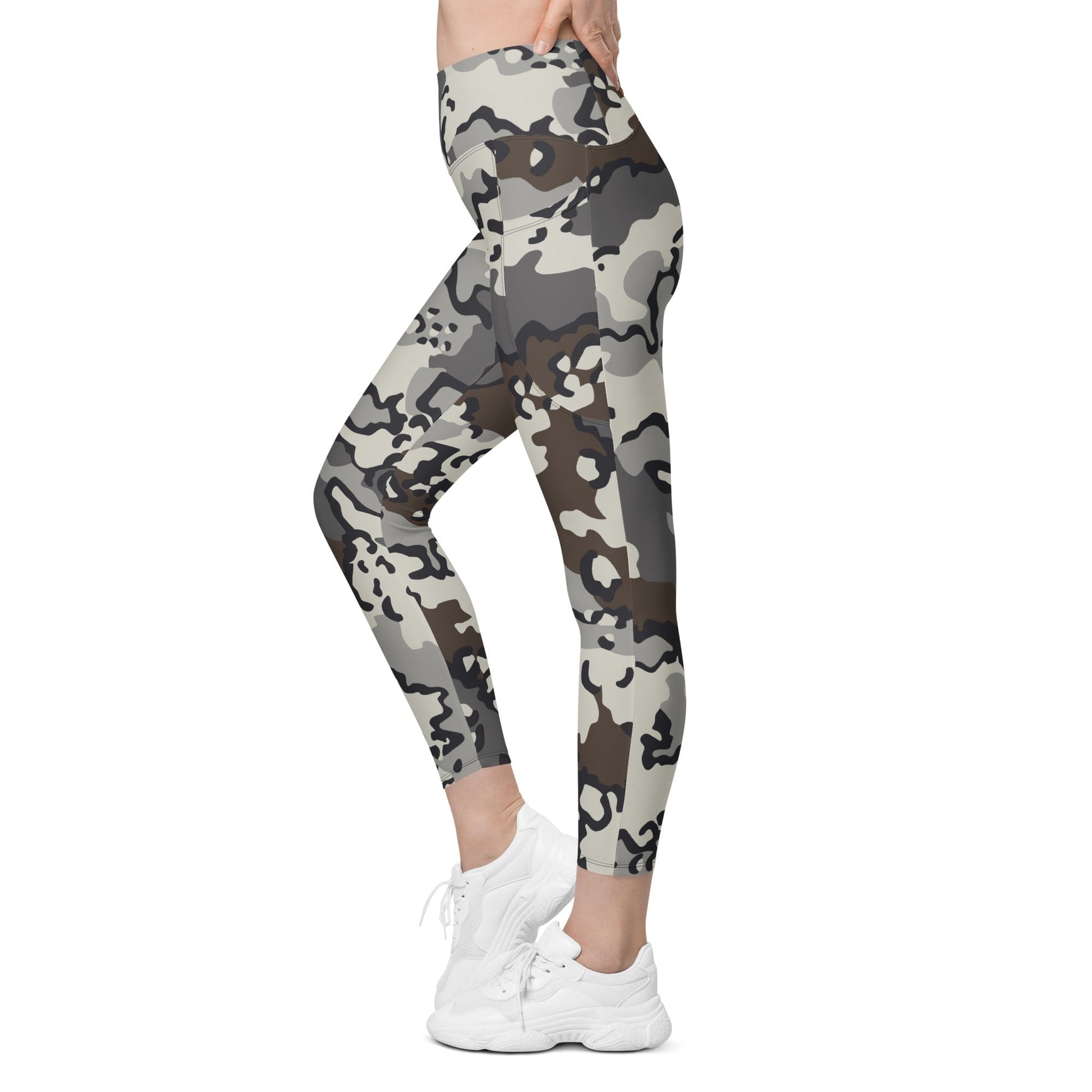 Alaska Chocolate Chip Tundra CAMO Womens Leggings with Pockets