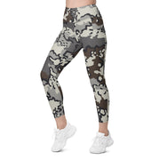 Alaska Chocolate Chip Tundra CAMO Womens Leggings with Pockets - Women