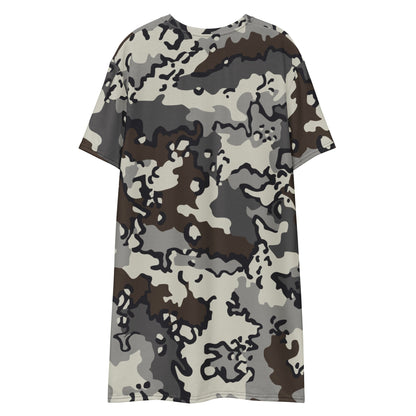 Alaska Chocolate Chip Tundra CAMO Womens T-Shirt Dress