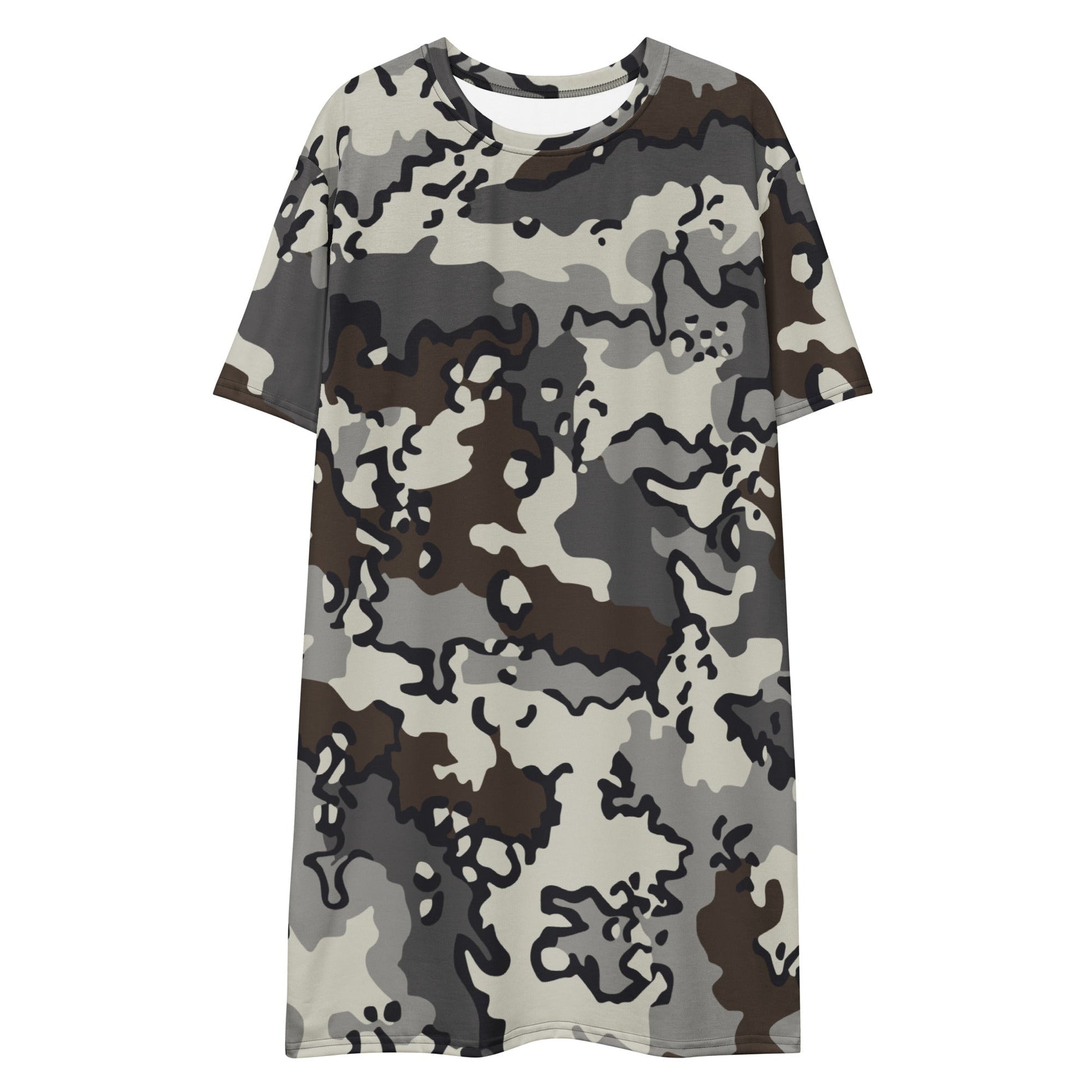 Alaska Chocolate Chip Tundra CAMO Womens T-Shirt Dress