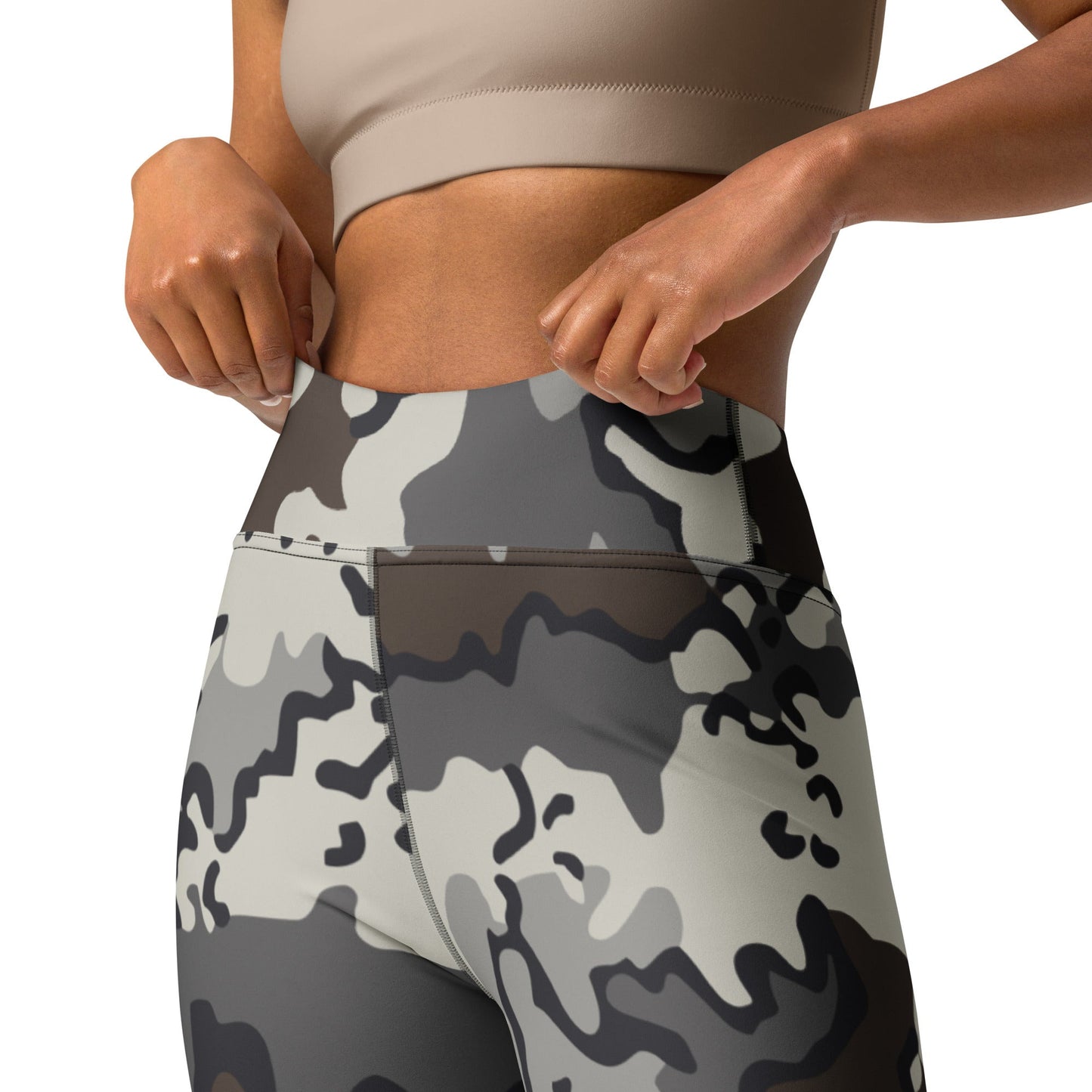 Alaska Chocolate Chip Tundra CAMO Yoga Leggings - Womens